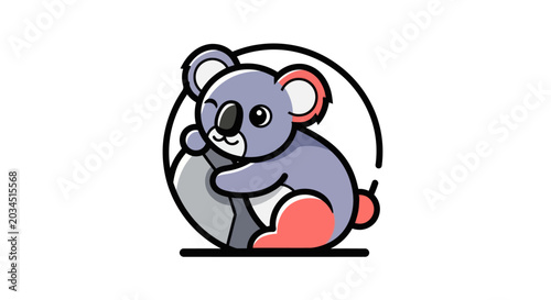 Photography Cartoon koala bear mascot illustration