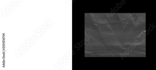 Tableau sur toile Crumpled plastic texture overlay, transparent wrinkled cellophane film, glossy p