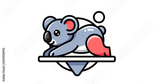Photography Cartoon koala bear mascot illustration