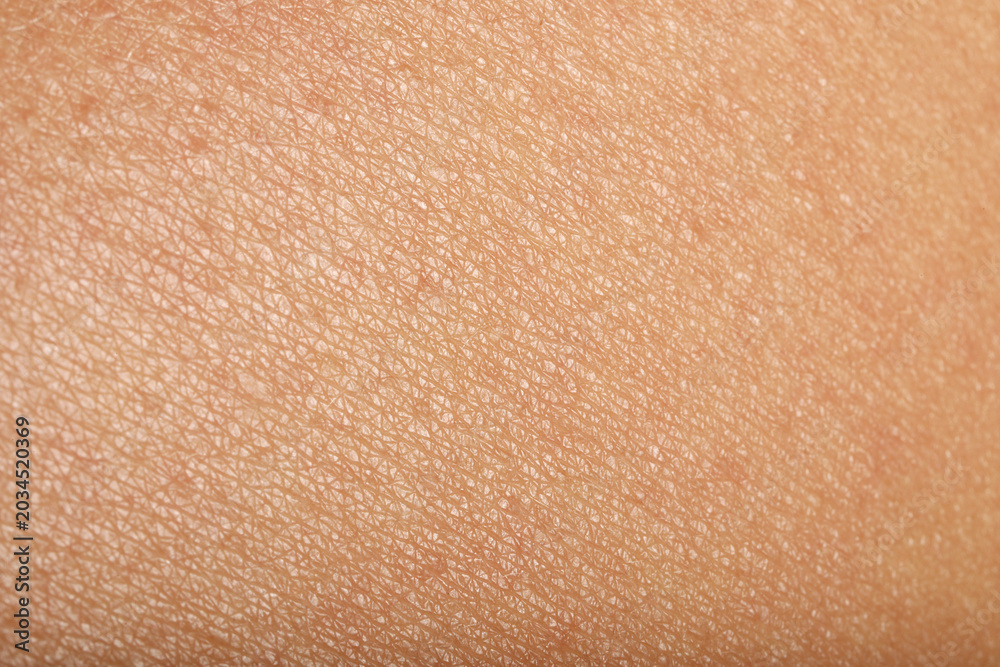 Fototapeta premium Texture of normal skin as background, closeup