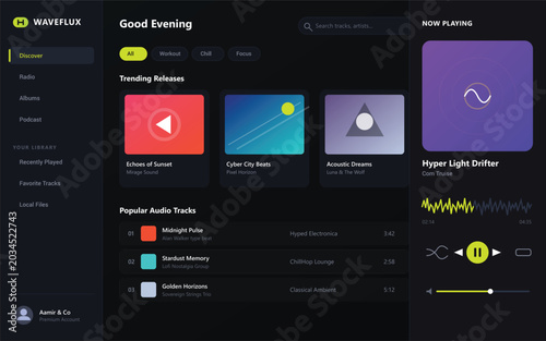 Premium Audio & Music Streaming template 