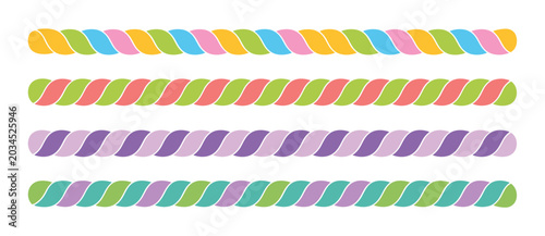 Φωτογραφία Colorful Twisted Rope Borders