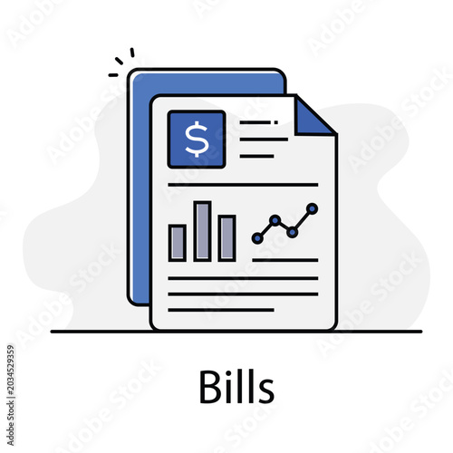 Foto Financial invoice symbol for professional bill tracking and business payments