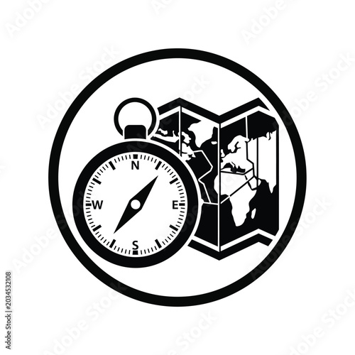 Photos Compass Navigation Tool Direction Finder.