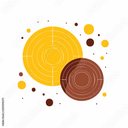Abstract geometric circles with concentric rings