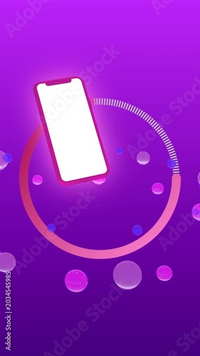 Smartphone rotating for e commerce animation presentation