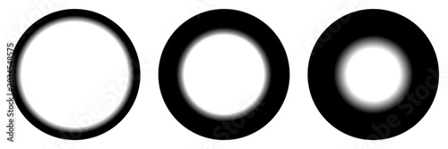 Bild auf Leinwand Abstract Circular Vignette Design Elements with Gradient Black Borders for Graph