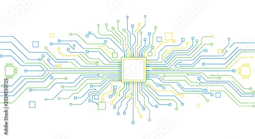 Photos Abstract digital circuit board pattern, technology background, data flow, centra