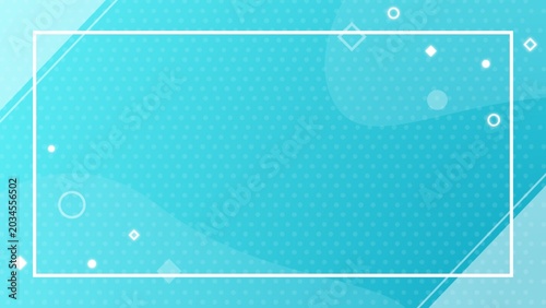 Gradient and geometric simple and cute business frame background