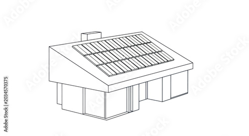 Photos Modern House with Solar Panels on Roof - Clean Energy Concept