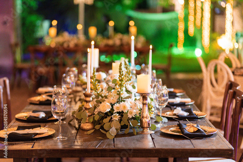 Konstfotografi mesa decorada