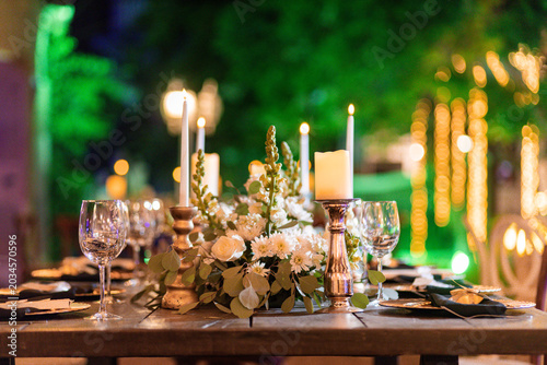 Photos mesa romántica decorada