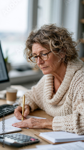 Woman working at desk