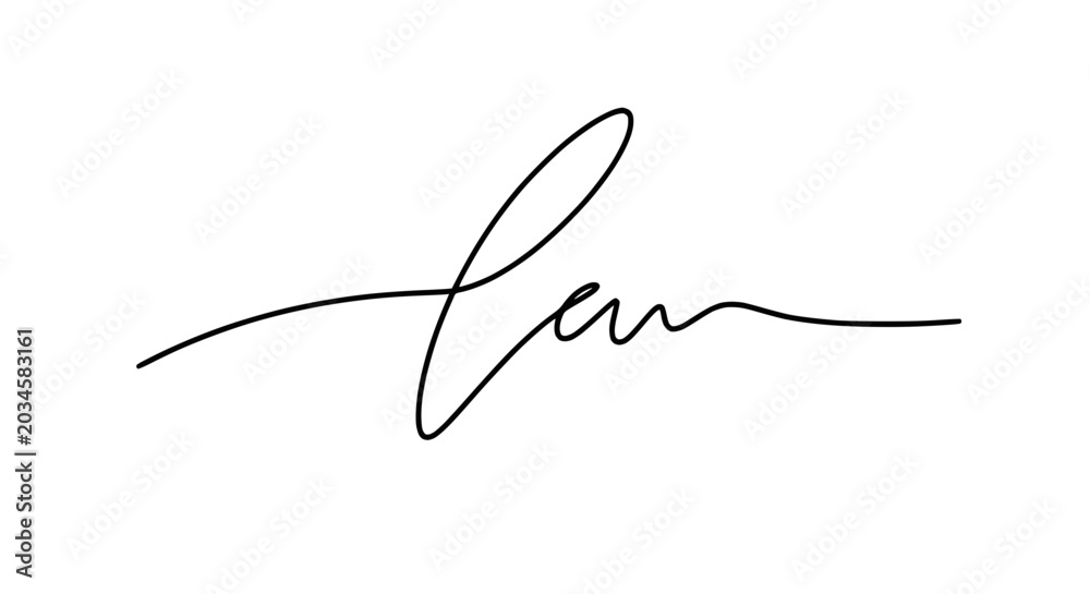 Obraz premium Elegant handwritten signature, simple calligraphy, artistic personal mark on white background.