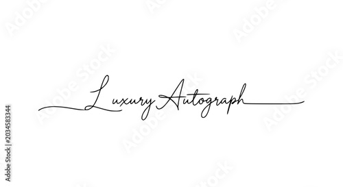 Bild auf Leinwand Elegant Luxury Autograph Signature Script Font, Handwritten Calligraphy Style