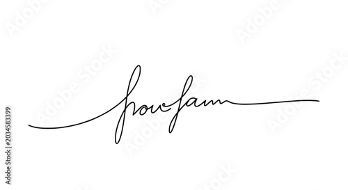 Quadro su tela Handwritten Signature in Elegant Script