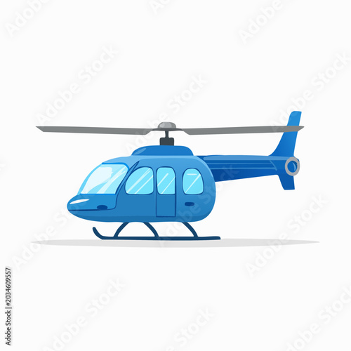 Blue Helicopter Illustration