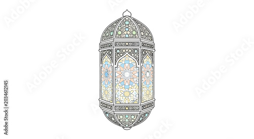 Valokuva Intricate Metalwork Ornate Lantern Closeup.