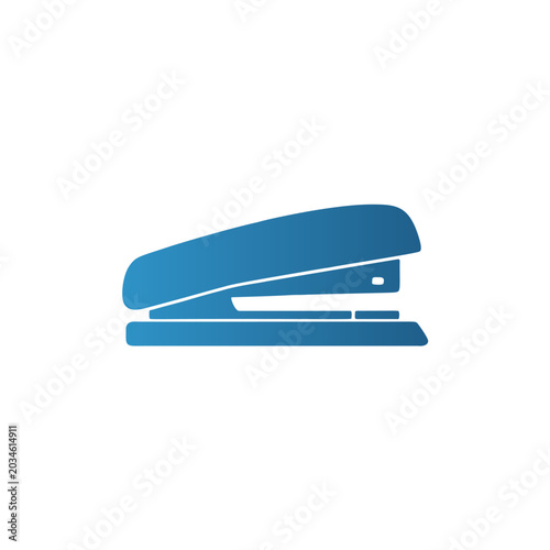 Bilde på lerret Blue Stapler Icon Vector — Office Tool Symbol