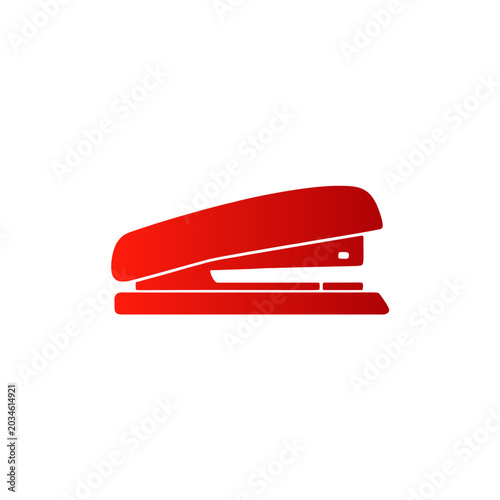 Photos Red Stapler Icon Vector — Office Tool Symbol