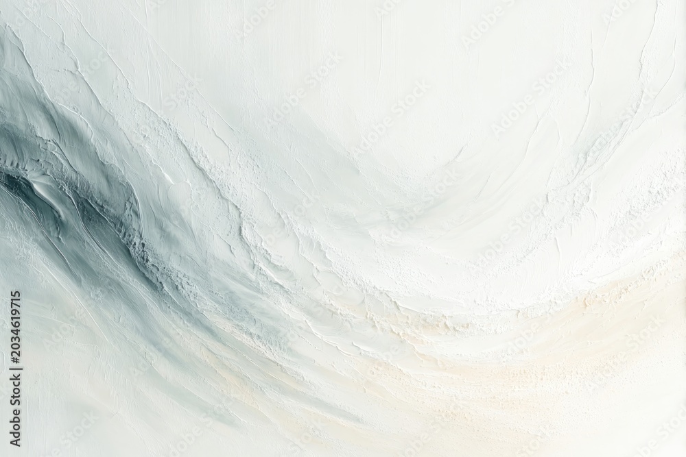 Obraz premium White And Gray Textured Background With Wavy Lines And Subtle Cream Tones Modern Art