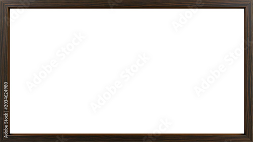 Bild auf Leinwand Mahogany-colored wood frame with premium texture, minimalist design for summer a