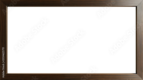 Tableau sur toile Mahogany-colored wood frame with premium texture, minimalist design for summer a
