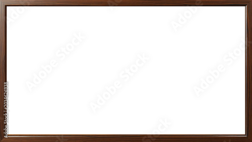 Bilde på lerret Mahogany-colored wood frame with premium texture, minimalist design for summer a