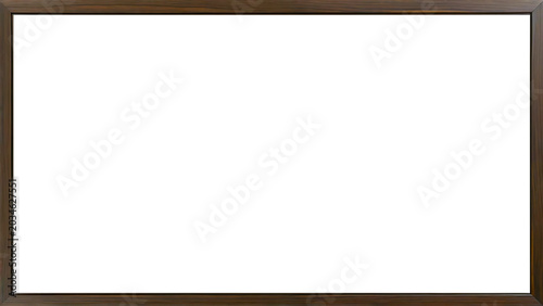 Tableau sur toile Mahogany-colored wood frame with premium texture, minimalist design for summer a