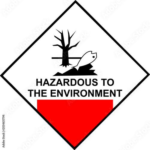 Environmental hazard sign icon 