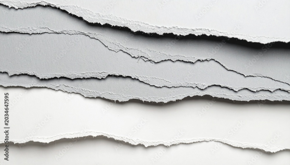 Fototapeta premium Abstract Background with Layers of Torn Grey Paper