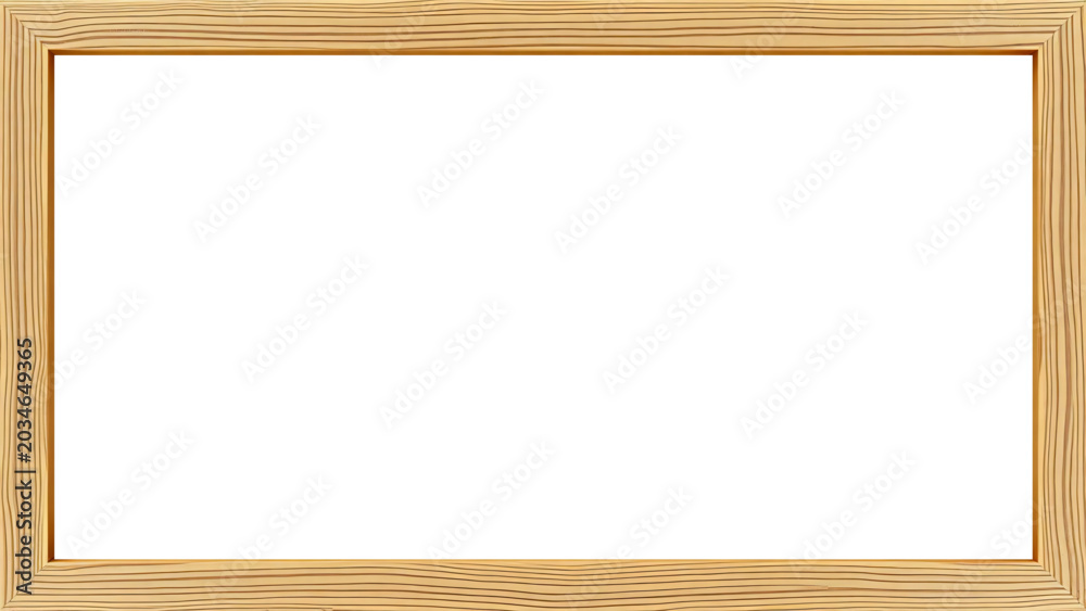 Naklejka premium Pine wood frame with premium texture, minimalist design for summer and lifestyle, transparent PNG background, versatile and elegant for photo framing, vacation advertising, hotels, and handcrafted woo