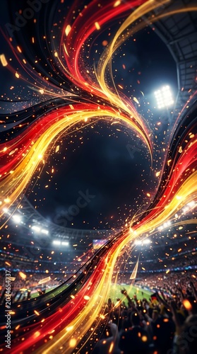 Soccer stadium with german colors