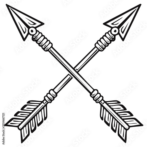 Crossed Arrows Illustration