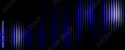 Billede på lærred Ribbed fractal glass texture with dreamy purple and black gradient, futuristic e