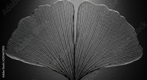 Intricate Skeletal Ginkgo Leaf Macro Detail