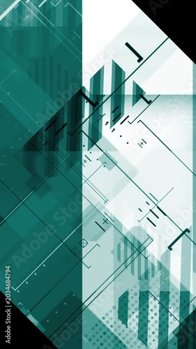 Vertical video 4K UHD high-speed basic geometric overlay animation featuring clean abstract interface elements, dynamic motion graphics, and modern minimal design transitions