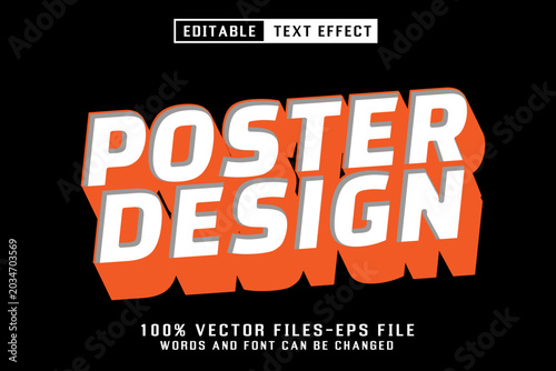 Poster Design Editable Text Effect