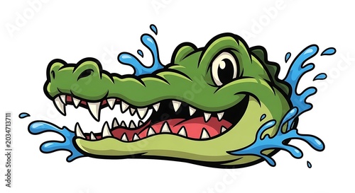Cartoon crocodile mascot