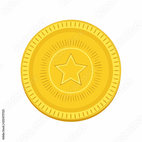 Golden Coin with Star Emblem