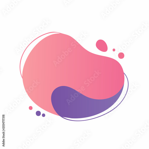 Abstract Gradient Blob Shape with Pink and Purple Colors
