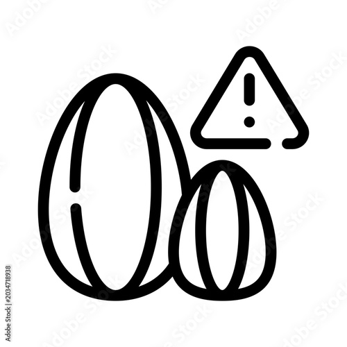 almond line icon