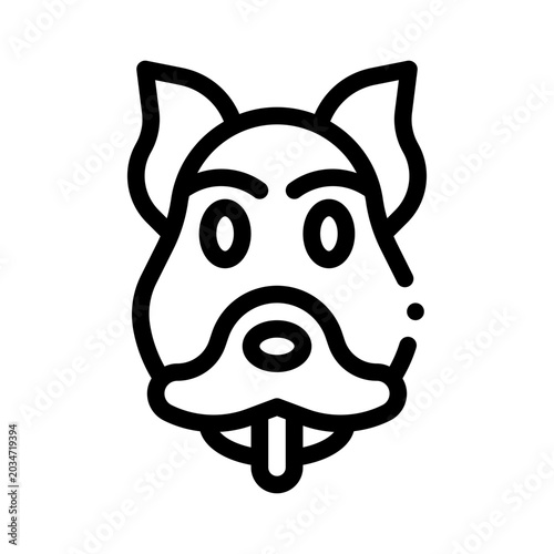Canvas-taulu bulldog line icon