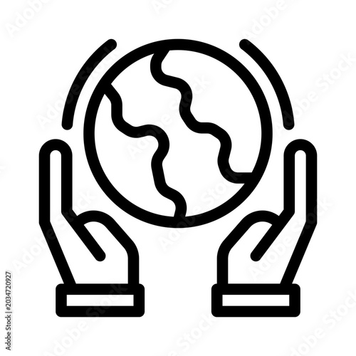 global activism line icon