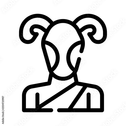 Bild auf Leinwand hades line icon