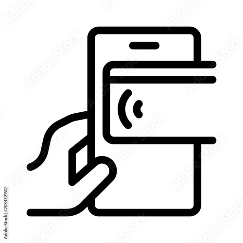 Obraz na płótnie payphone line icon