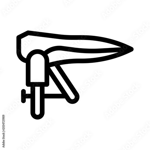 Photos speculum line icon