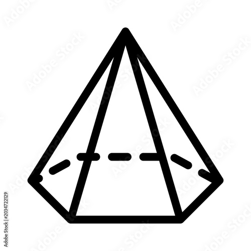 Tableau sur toile tetrahedron line icon