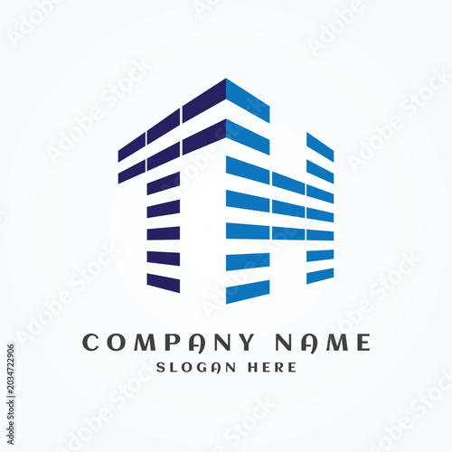 TH house building logo symbol concept. Creative Real Estate Apartment Home Monogram luxury elegant logo web design