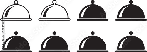 Bild auf Leinwand Set of eight minimalist hanging scales icons isolated on transparent background